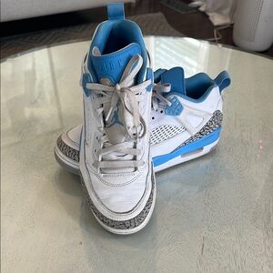 Air Jordan’s White and Blue Sneakers size 9